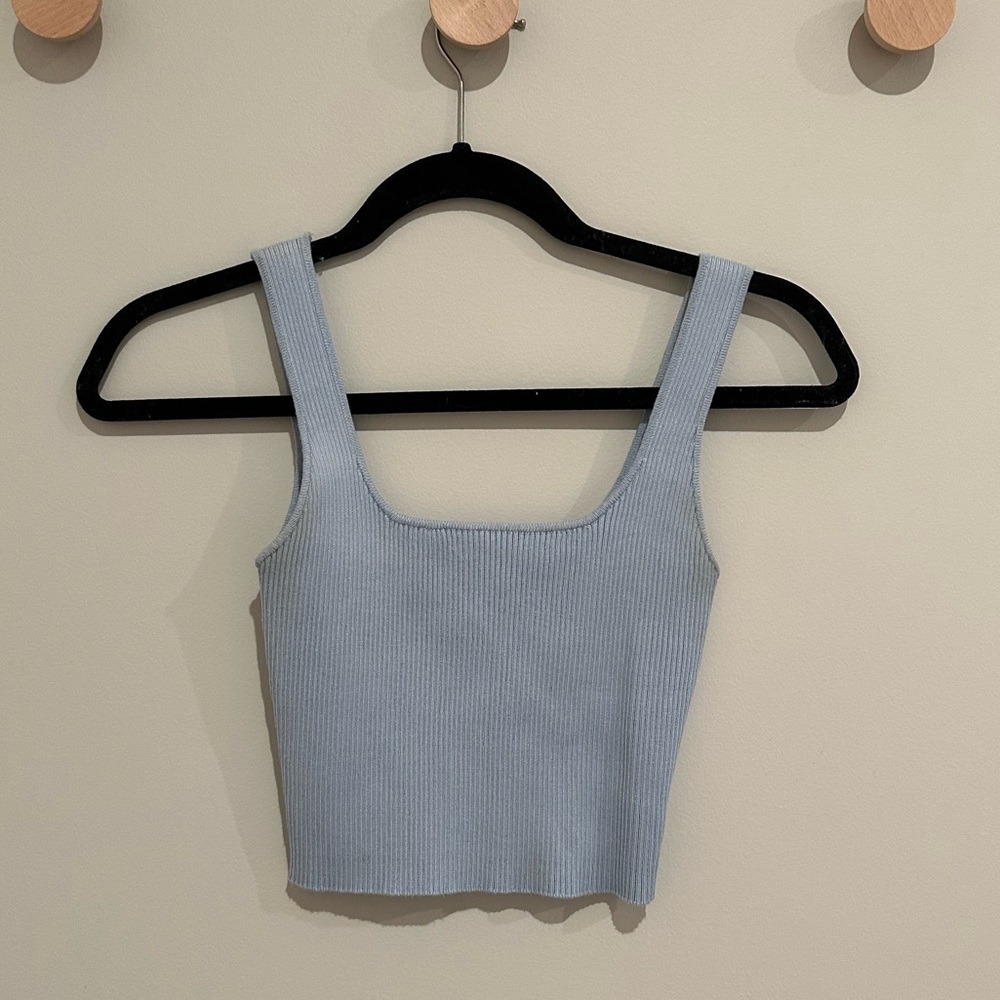 Forever 21 robbed blue cropped tank